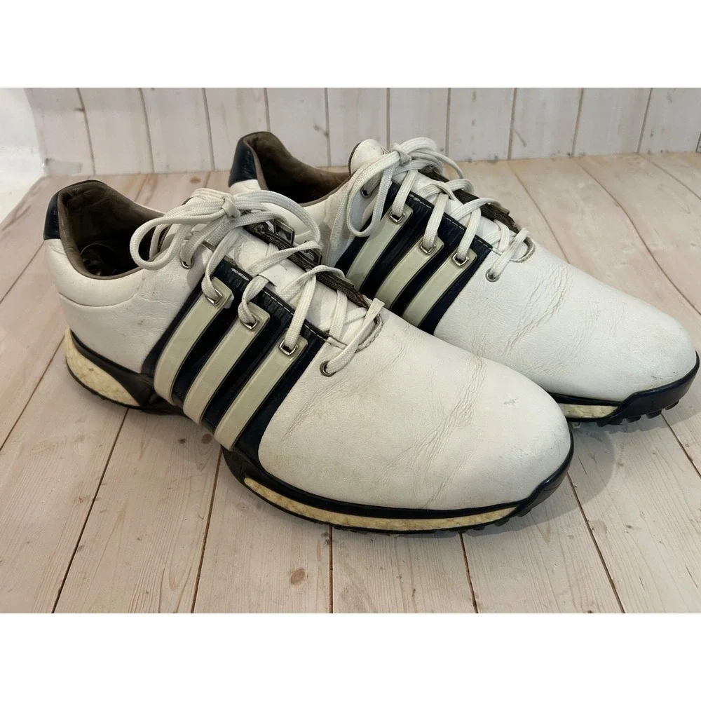 Adidas Tour‎ 360 XT Boost White Blue Golf Shoes Men's Sz 9.5